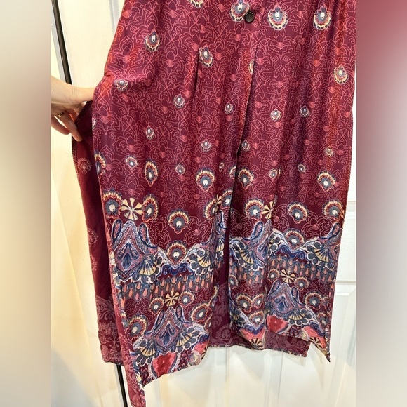 Free People Come See about Me Maxi Vest Boho Hippie Free Spirit Artsy Sz M Flowy - Picture 8 of 12